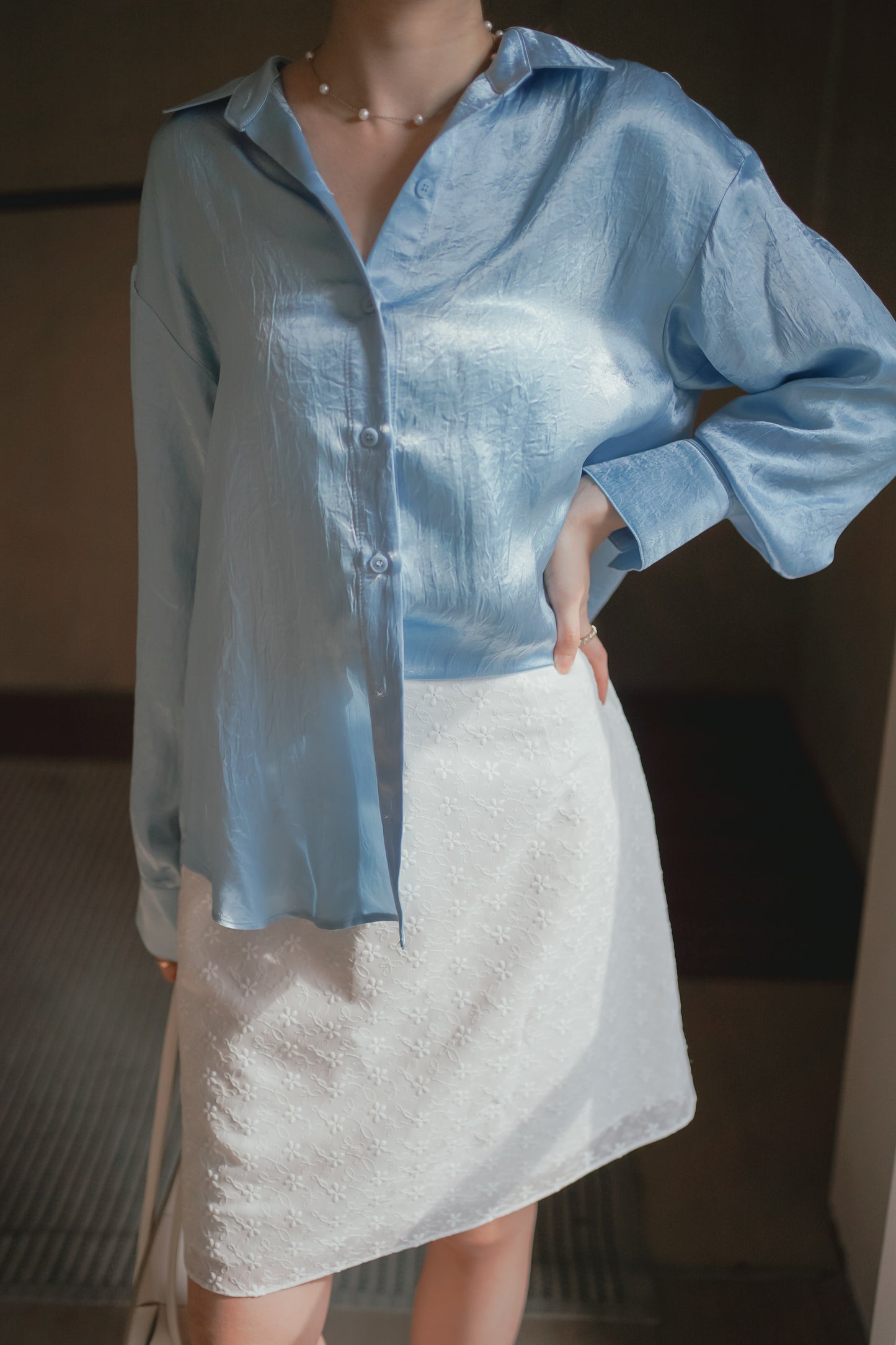 𝐌𝐚𝐲 Satin Silky Blouse