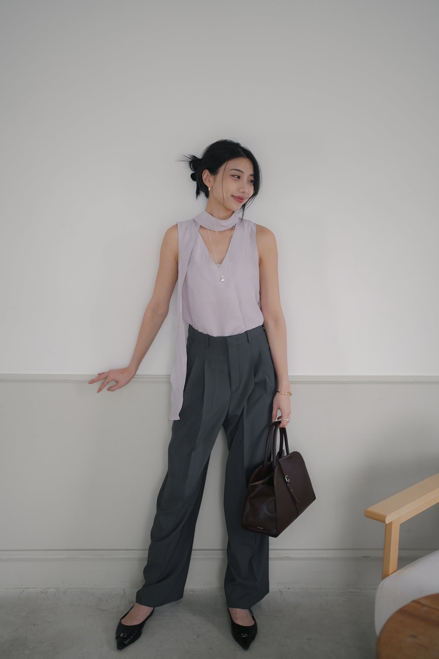 𝐌𝐚𝐲 〖老錢風｜涼感免熨〗 Modern Double Tuck Trousers