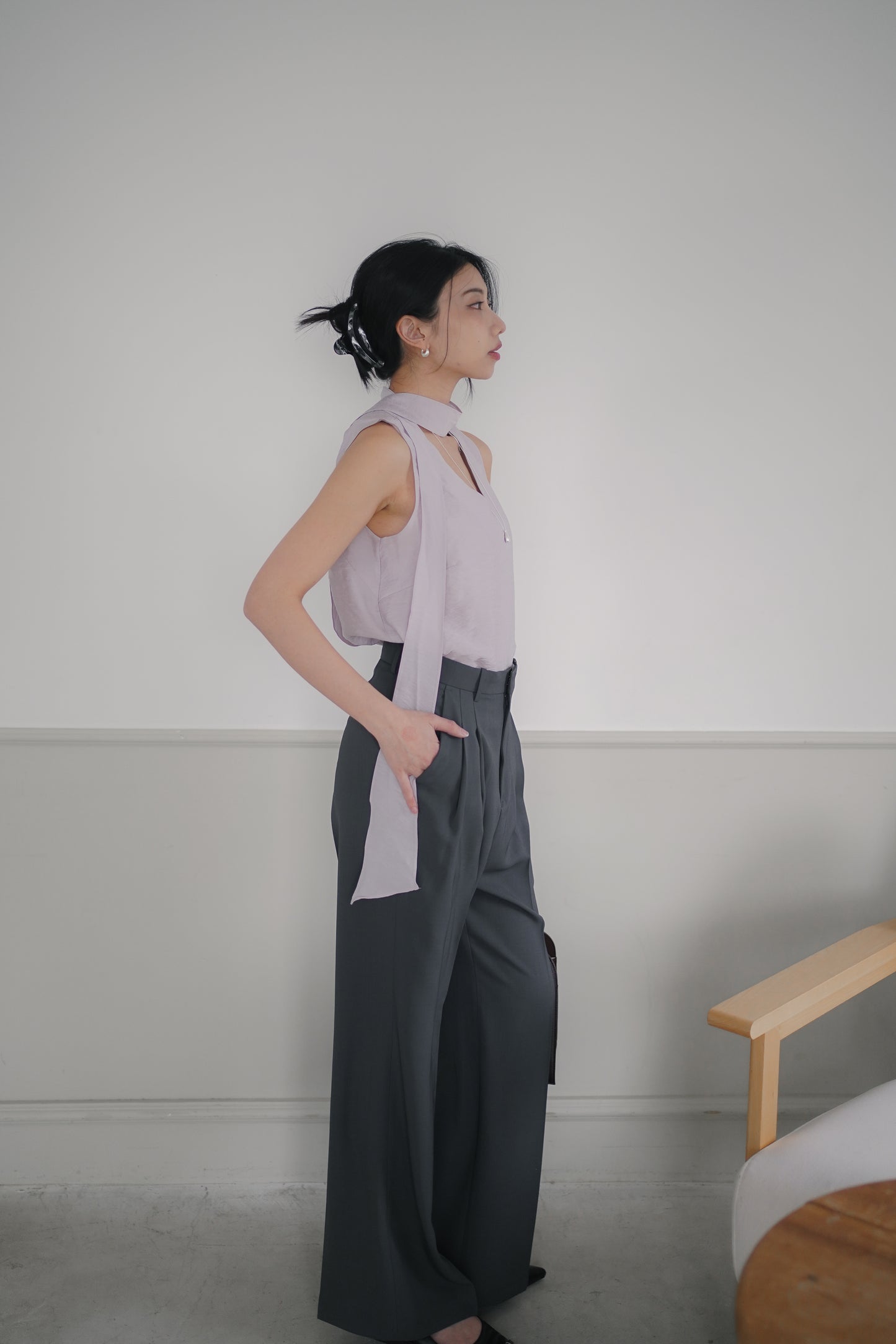 𝐌𝐚𝐲 〖老錢風｜涼感免熨〗 Modern Double Tuck Trousers