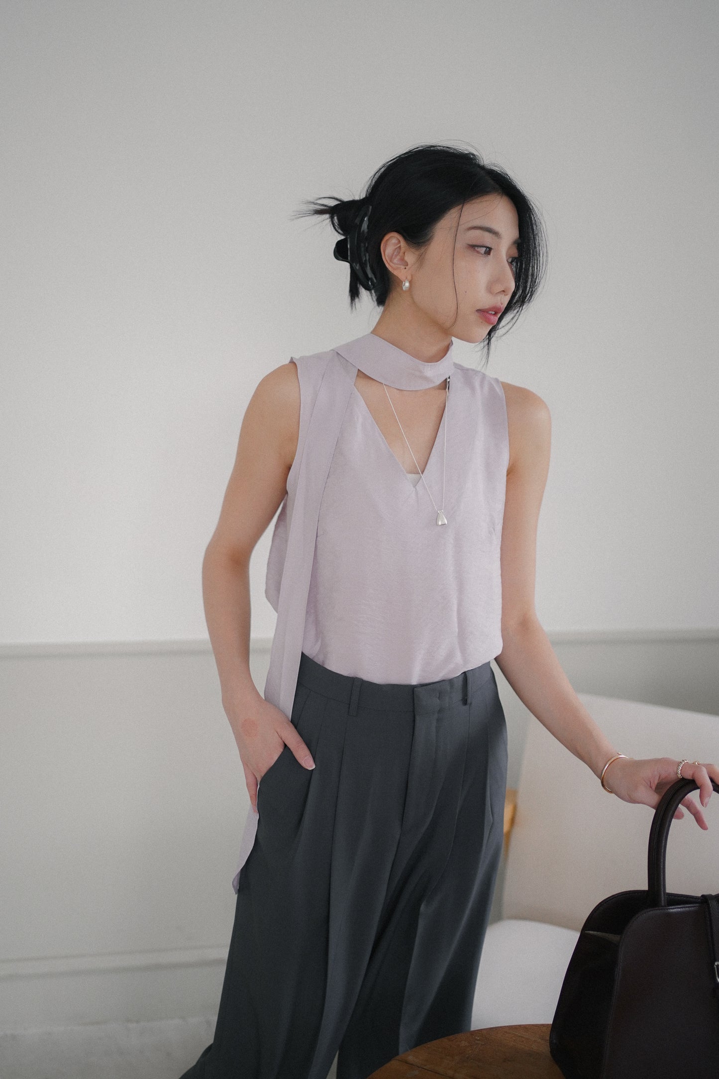 𝐌𝐚𝐲 Sleek Tie-Neck Tankᵇᵉˢᵗ ⁱᵗᵉᵐ