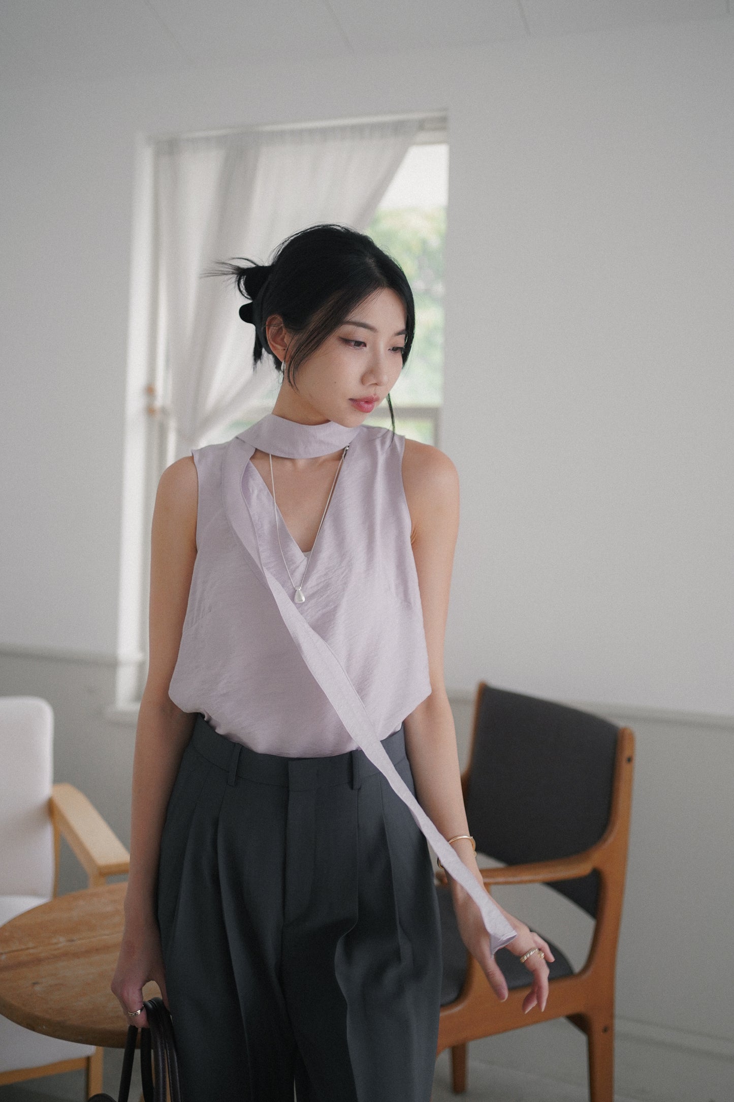 𝐌𝐚𝐲 Sleek Tie-Neck Tankᵇᵉˢᵗ ⁱᵗᵉᵐ