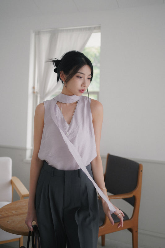 𝐌𝐚𝐲 Sleek Tie-Neck Tankᵇᵉˢᵗ ⁱᵗᵉᵐ