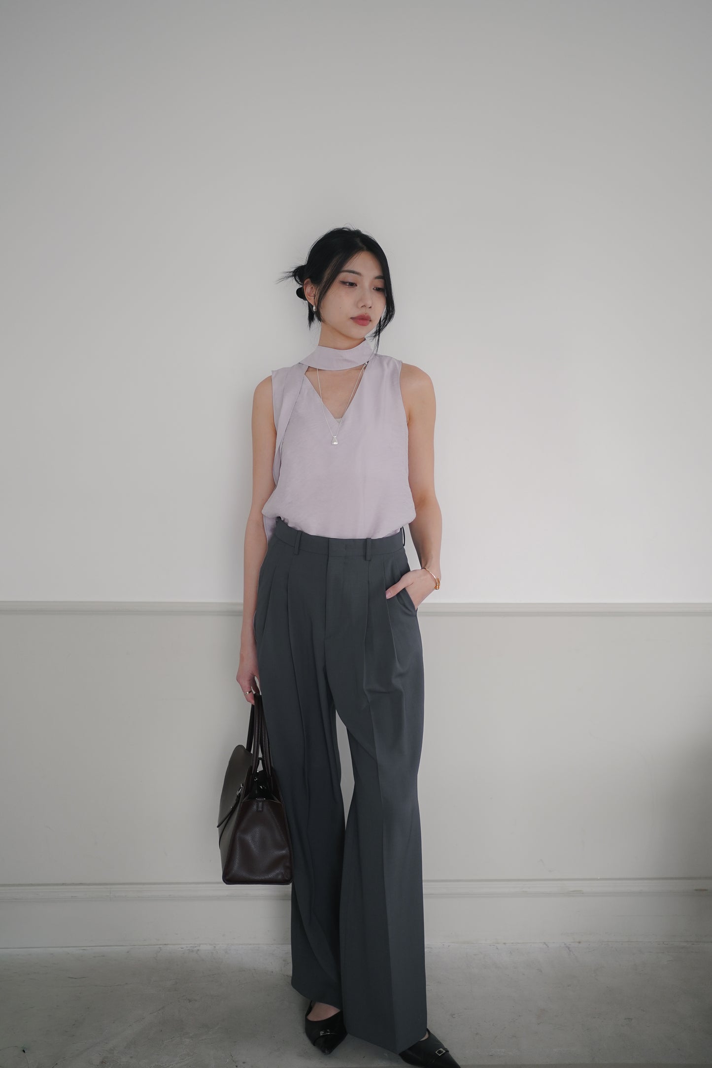 𝐌𝐚𝐲 Sleek Tie-Neck Tankᵇᵉˢᵗ ⁱᵗᵉᵐ