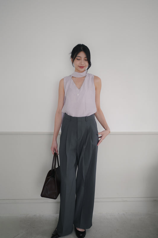𝐌𝐚𝐲 〖老錢風｜涼感免熨〗 Modern Double Tuck Trousers