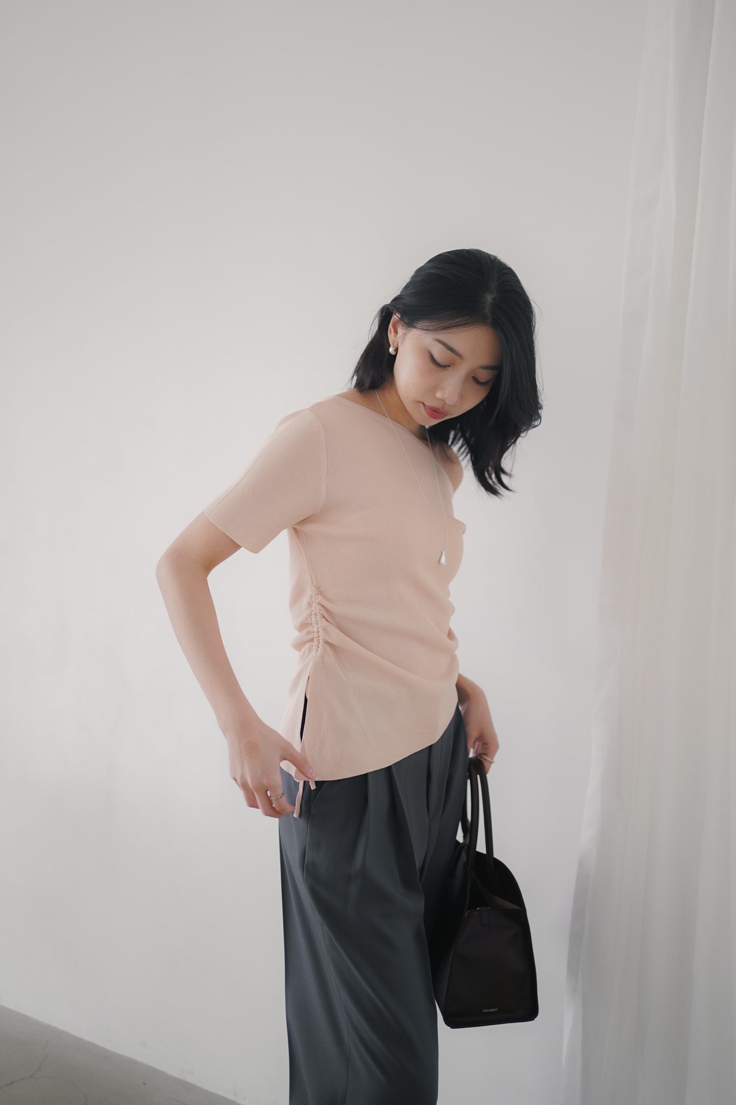𝐌𝐚𝐲 Asymmetric Drawstring Top