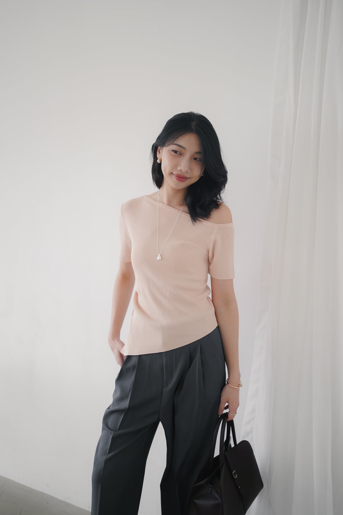 𝐌𝐚𝐲 Asymmetric Drawstring Top