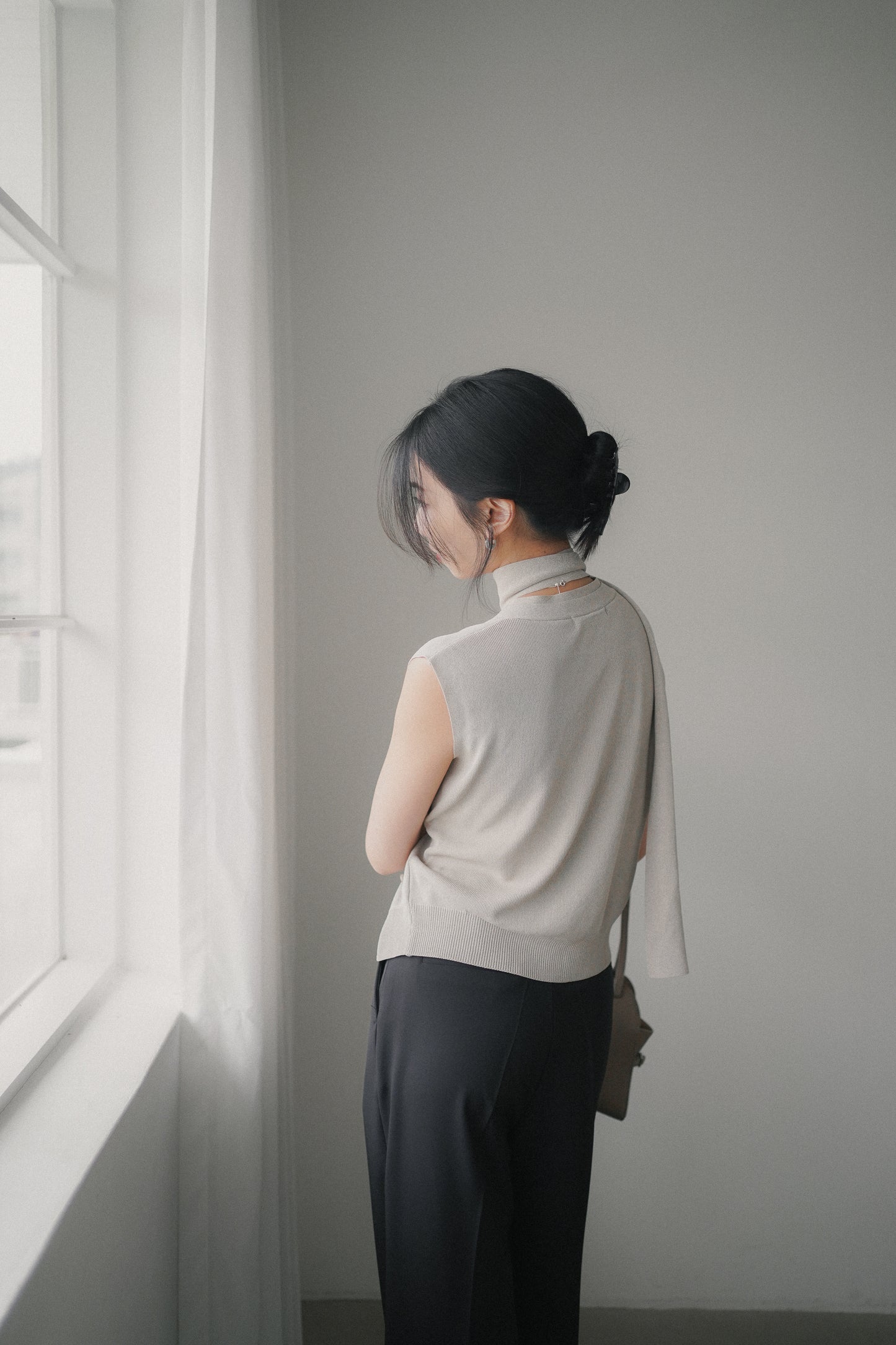 𝐌𝐚𝐲 〖Office Pick | 免熨〗Drape Scarf Twist Vestᵇᵉˢᵗ ⁱᵗᵉᵐ