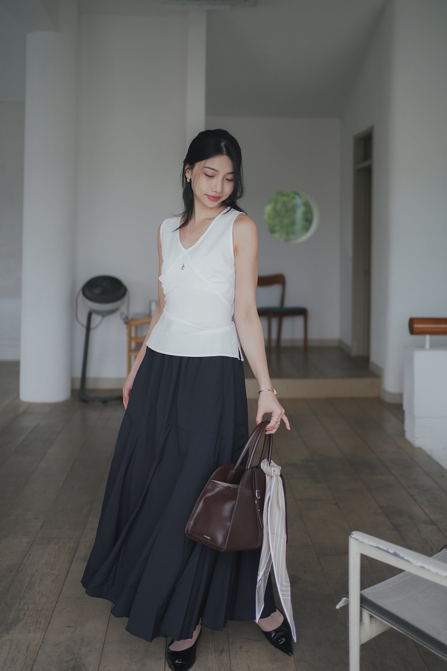 𝐌𝐚𝐲〖蓬鬆量感〗Crisp Pocket Silhouette Skirt