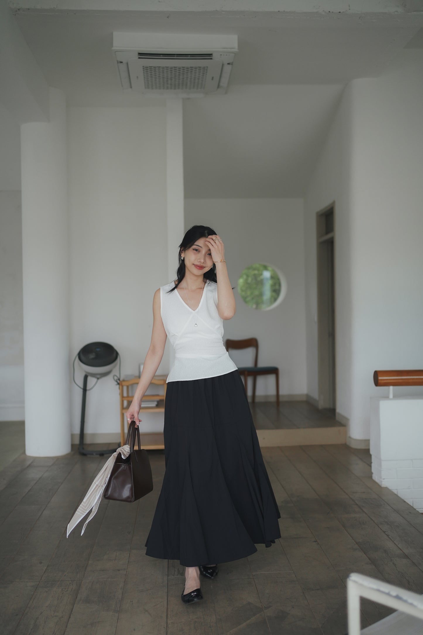 𝐌𝐚𝐲〖蓬鬆量感〗Crisp Pocket Silhouette Skirt