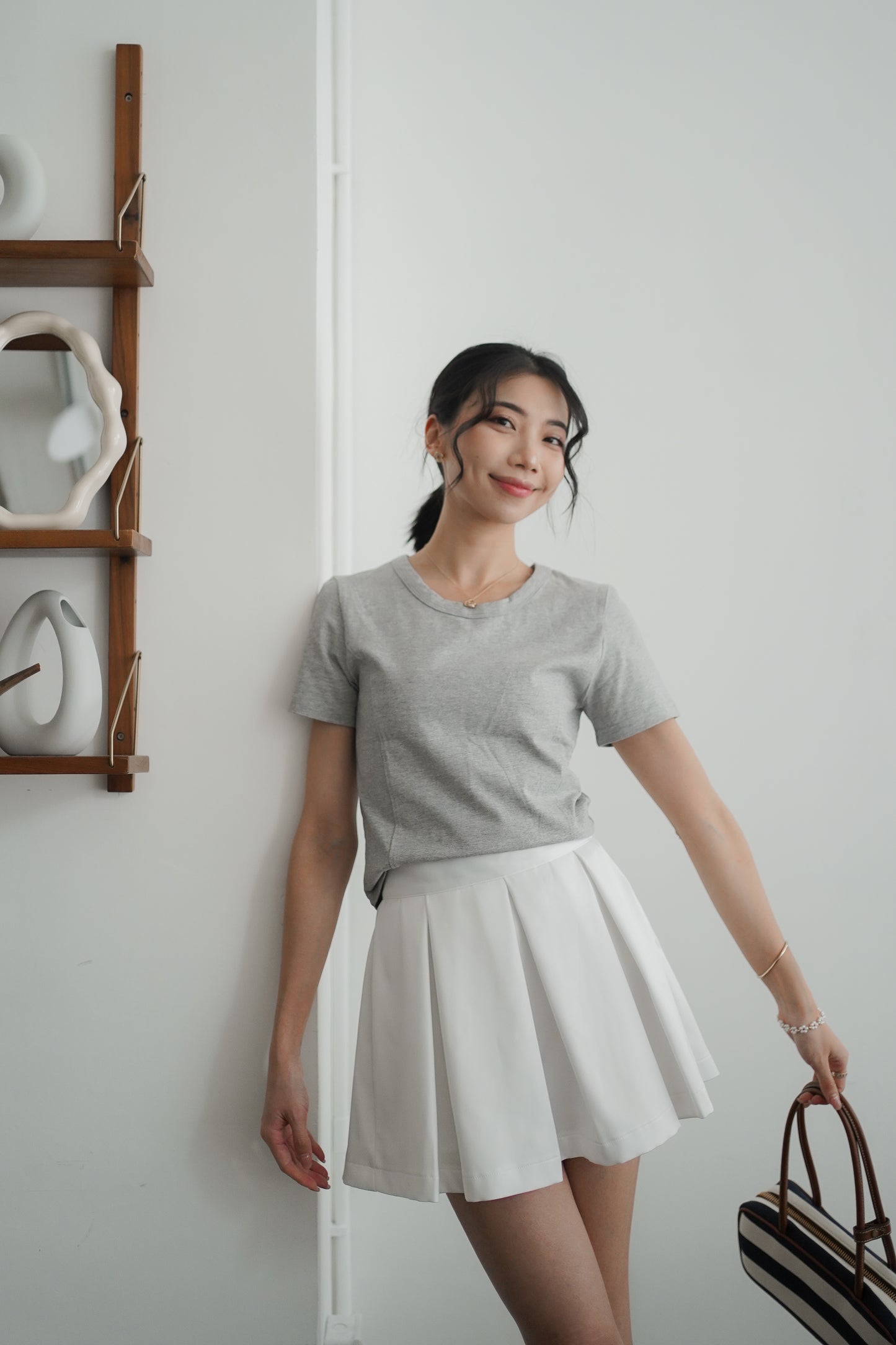 𝐀𝐮𝐭 Satin Prep Skirt