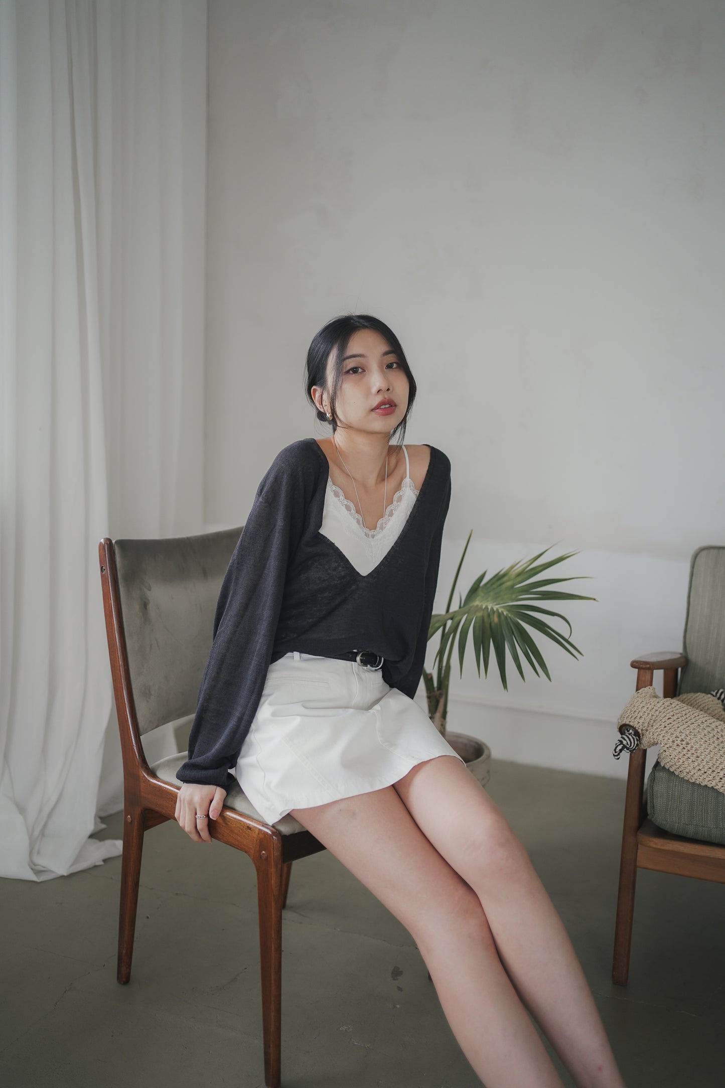 𝐌𝐚𝐲 〖天然麻｜夏日層次感〗Sheer Breeze Linen V-neckᵇᵉˢᵗ ⁱᵗᵉᵐ