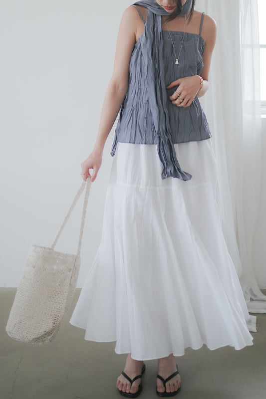 𝐌𝐚𝐲〖蓬鬆量感〗Crisp Pocket Silhouette Skirt