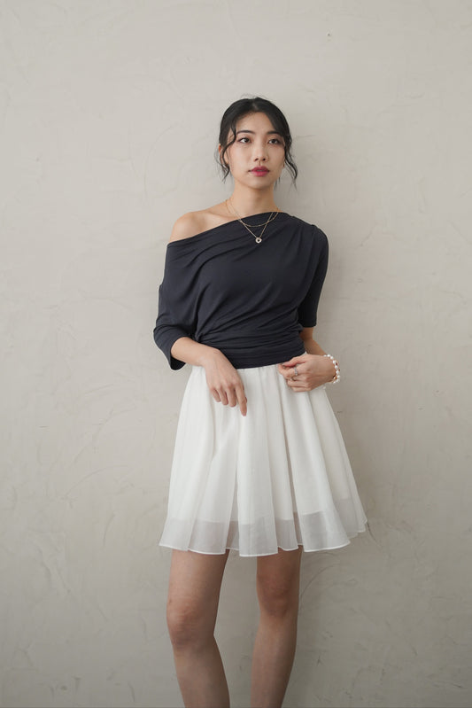 〖知性優雅〗 Lunare Drape Top & Sheer Skirt✨Best套裝 【原價$890】