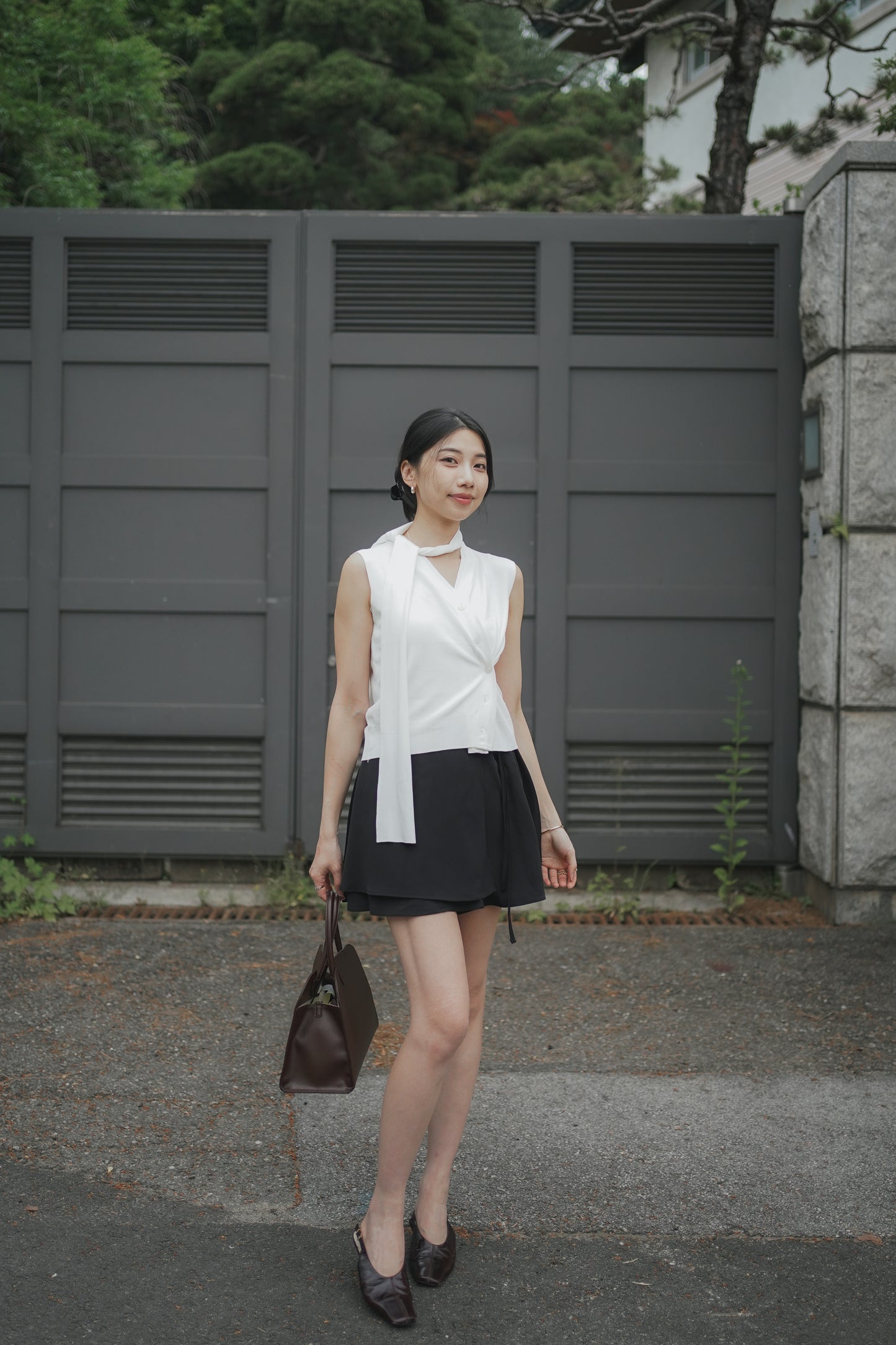 𝐌𝐚𝐲 〖Office Pick | 免熨〗Drape Scarf Twist Vestᵇᵉˢᵗ ⁱᵗᵉᵐ