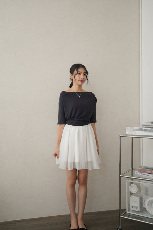 〖知性優雅〗 Lunare Drape Top & Sheer Skirt✨Best套裝 【原價$890】