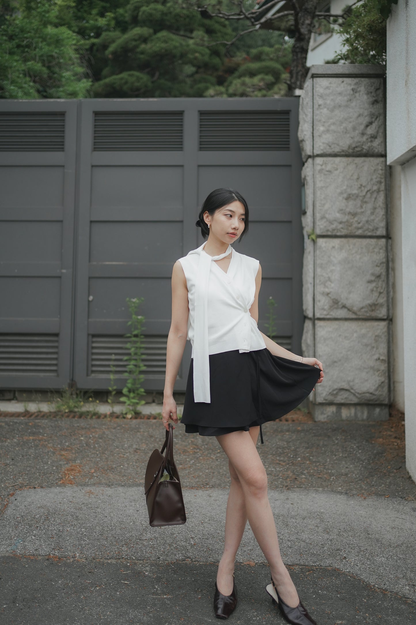 𝐌𝐚𝐲 〖Office Pick | 免熨〗Drape Scarf Twist Vestᵇᵉˢᵗ ⁱᵗᵉᵐ