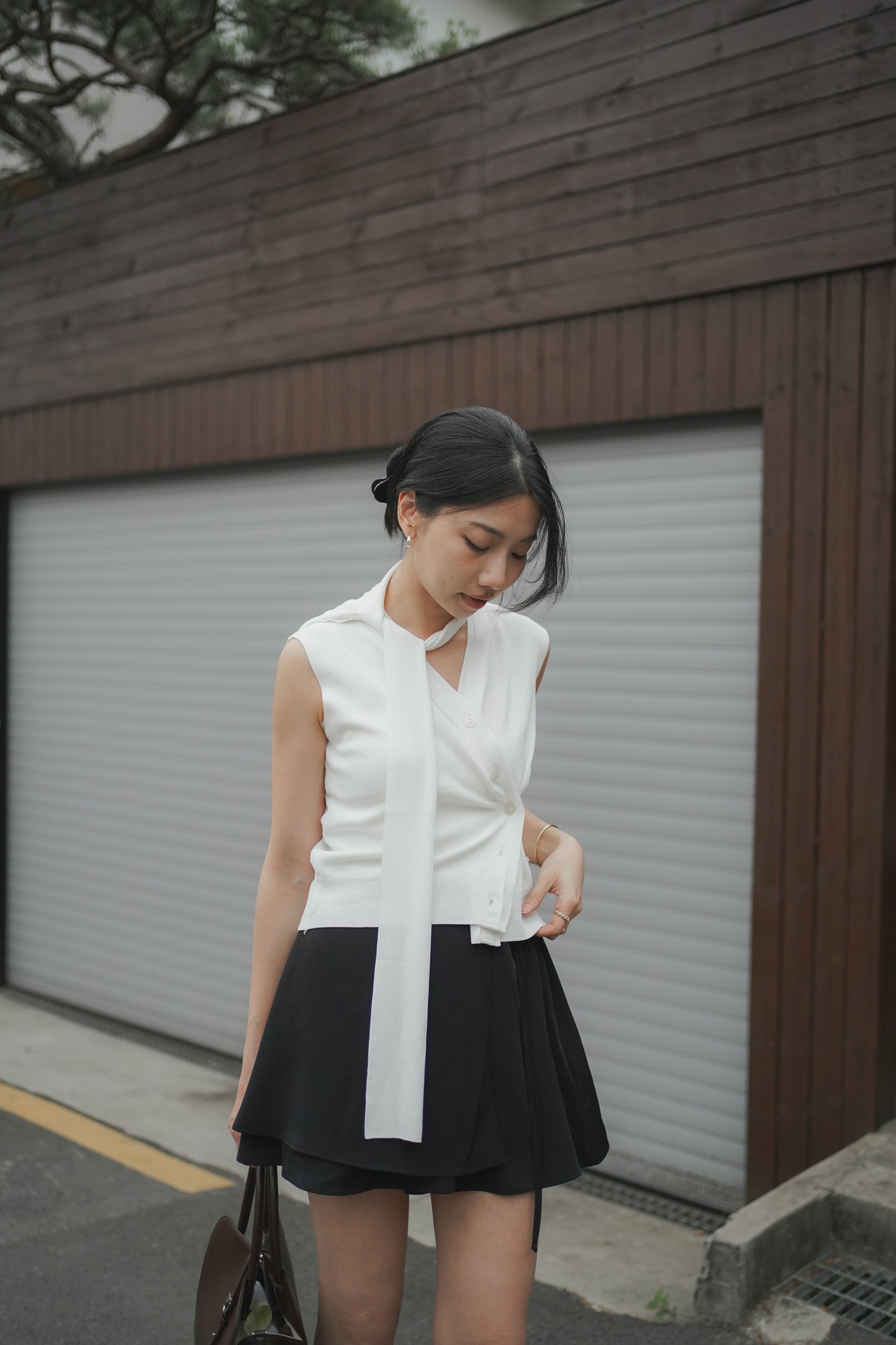 𝐌𝐚𝐲 〖Office Pick | 免熨〗Drape Scarf Twist Vestᵇᵉˢᵗ ⁱᵗᵉᵐ