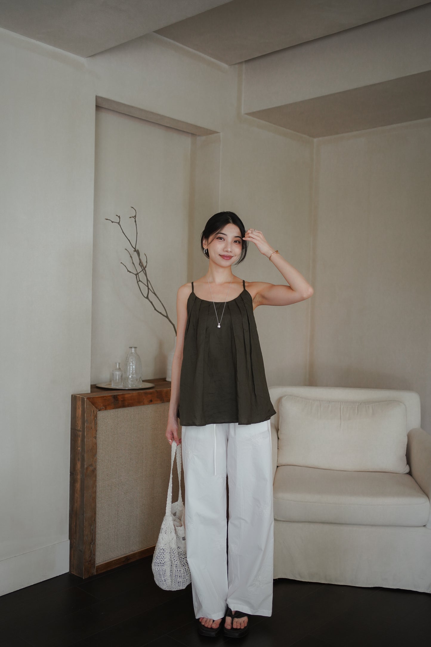 𝐉𝐮𝐧 Linen Halter Neck