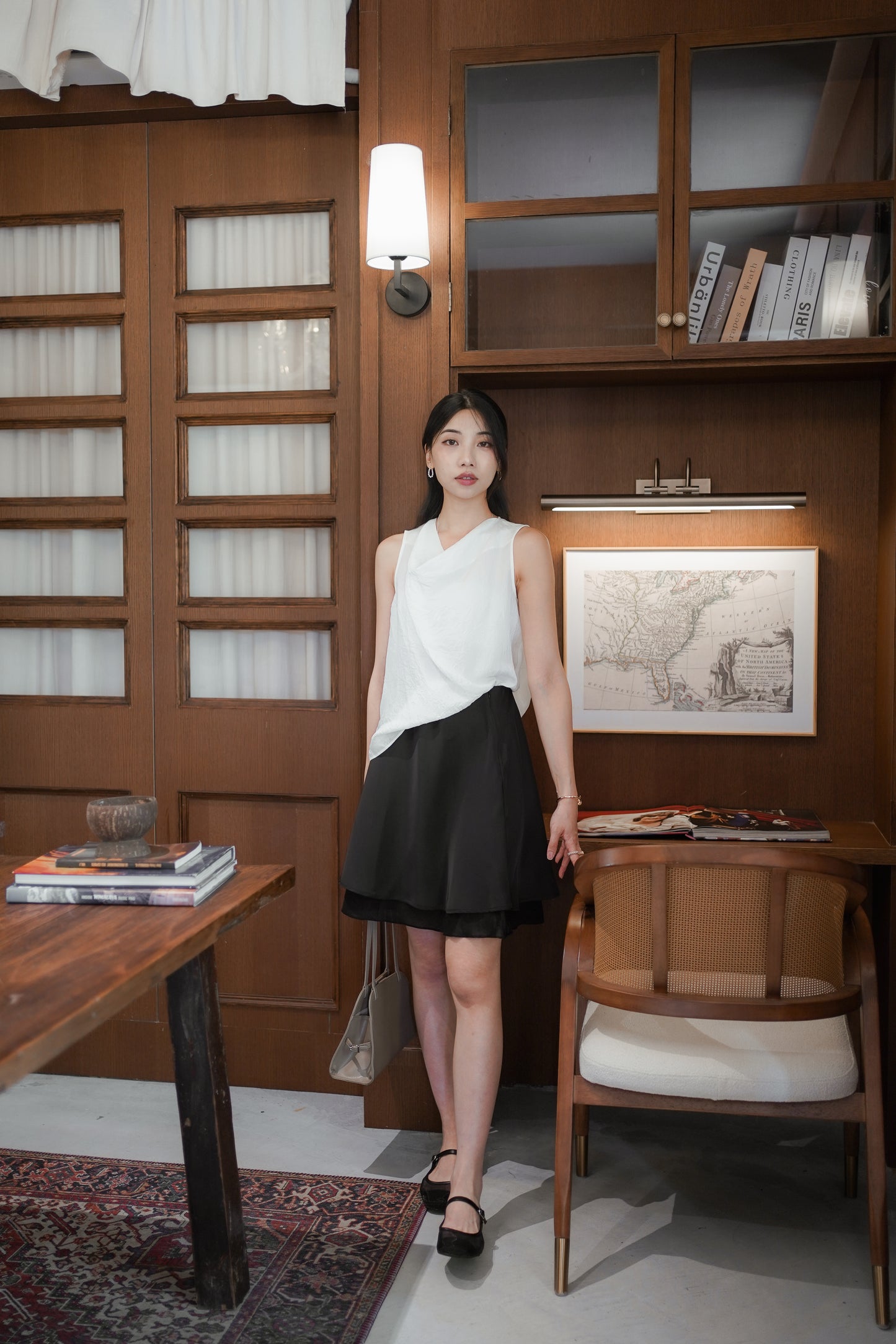 𝐉𝐮𝐧 【Office Pick | 高級垂墜感 】Ruched Drape Top