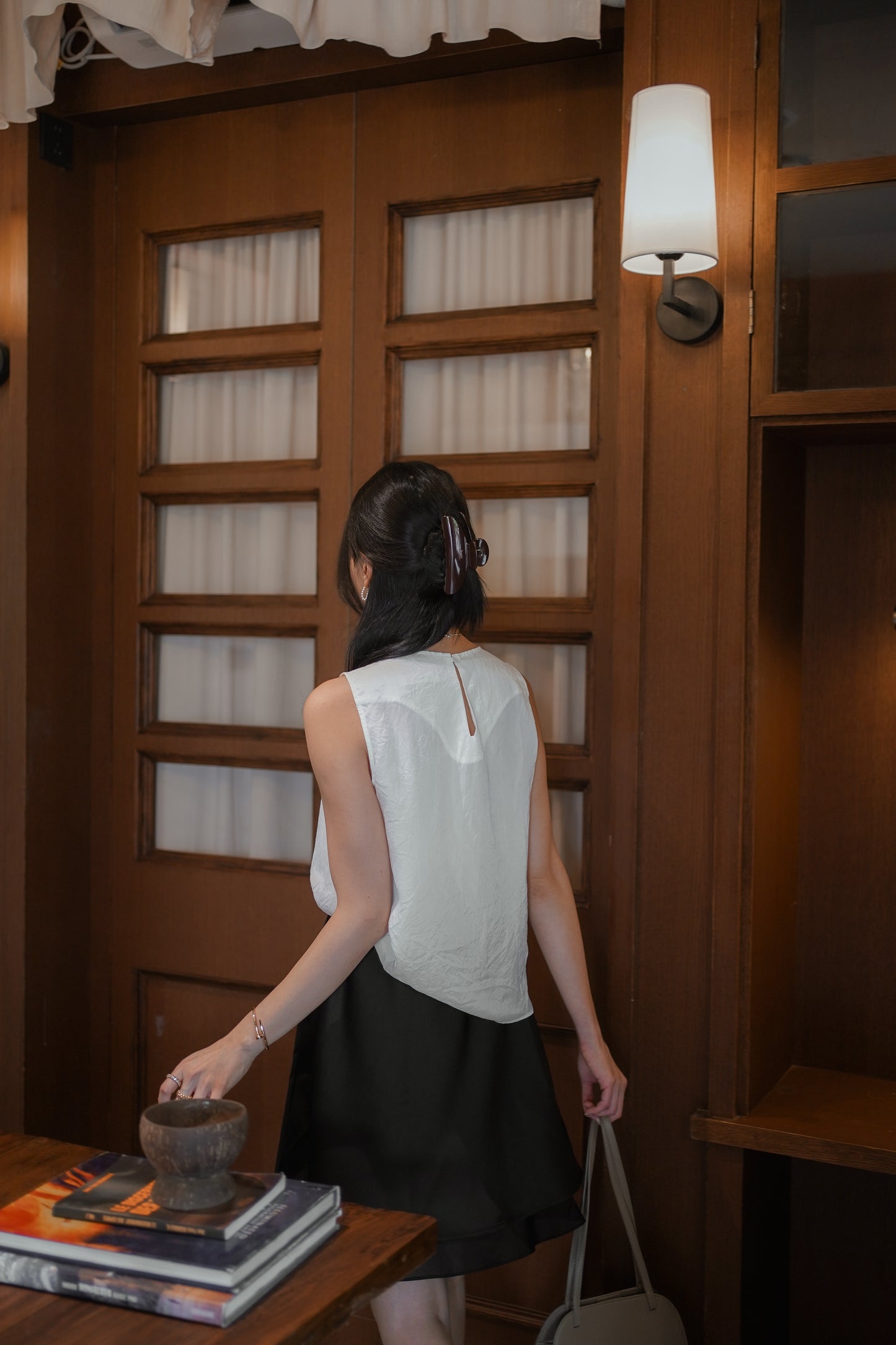 𝐉𝐮𝐧 【Office Pick | 高級垂墜感 】Ruched Drape Top