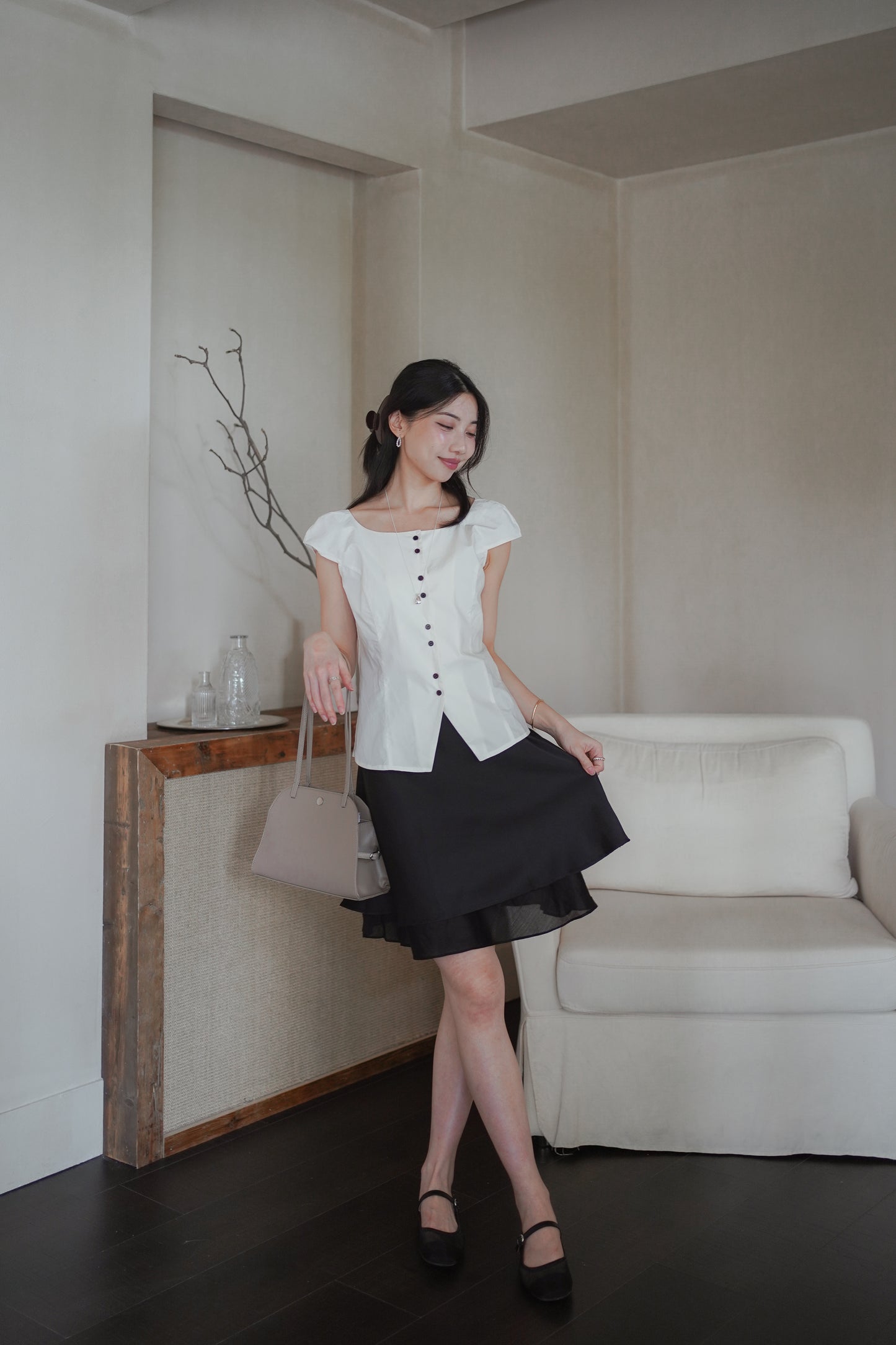 𝐉𝐮𝐧【Office Pick | 氣質中長裙 】 Double Layer Skirt