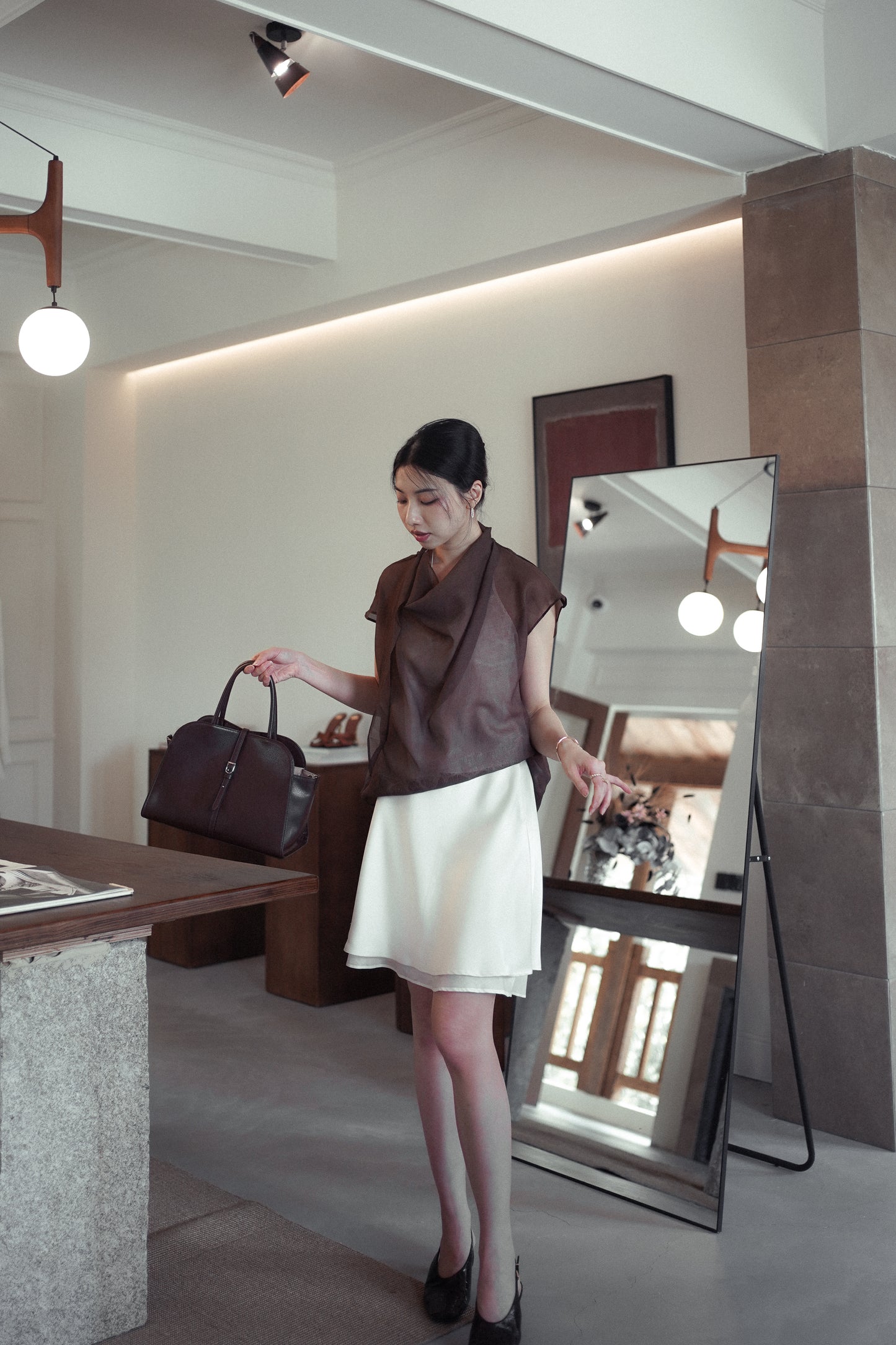𝐉𝐮𝐧【Office Pick | 氣質中長裙 】 Double Layer Skirt