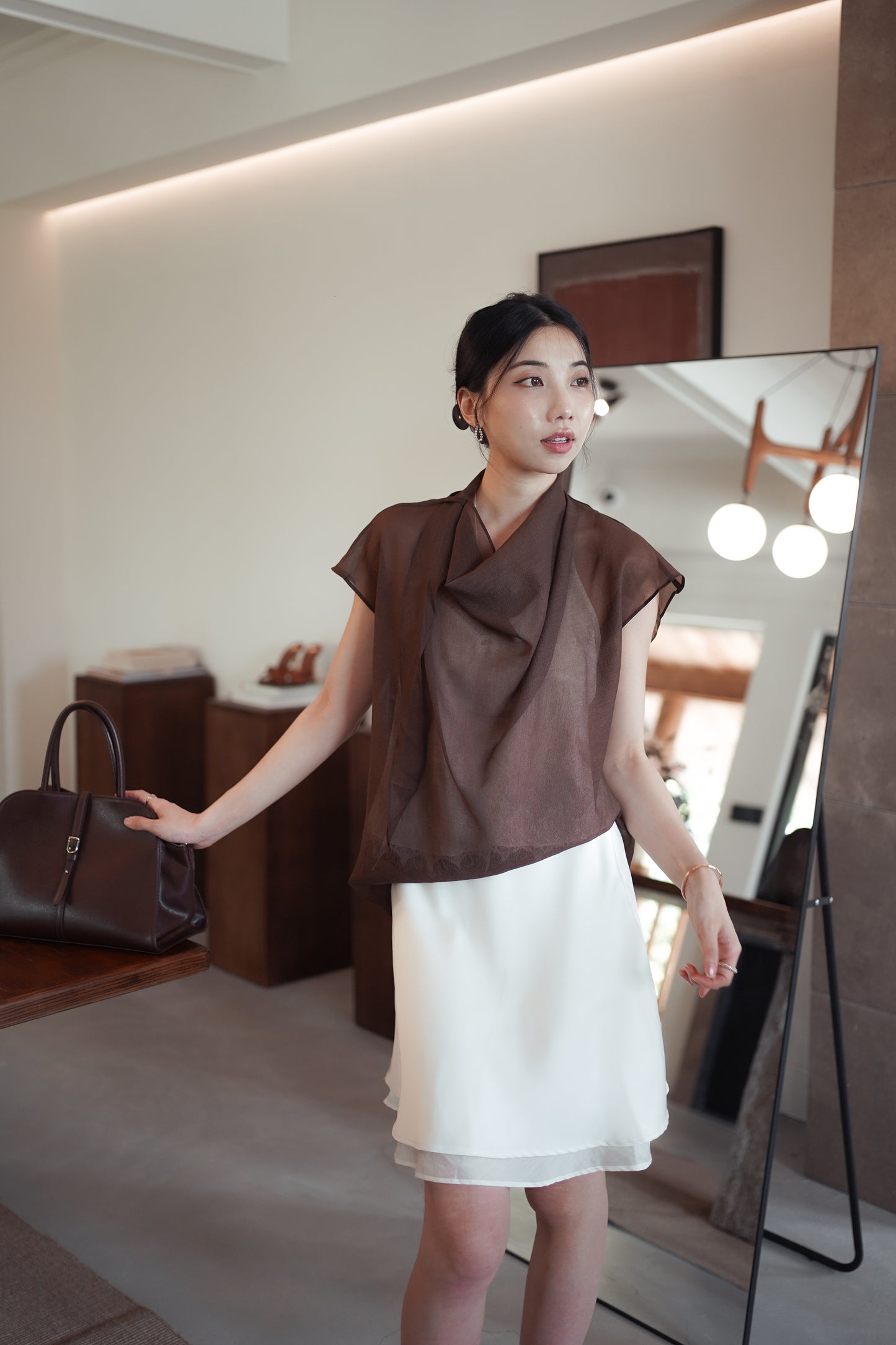 𝐉𝐮𝐧【Office Pick | 氣質中長裙 】 Double Layer Skirt