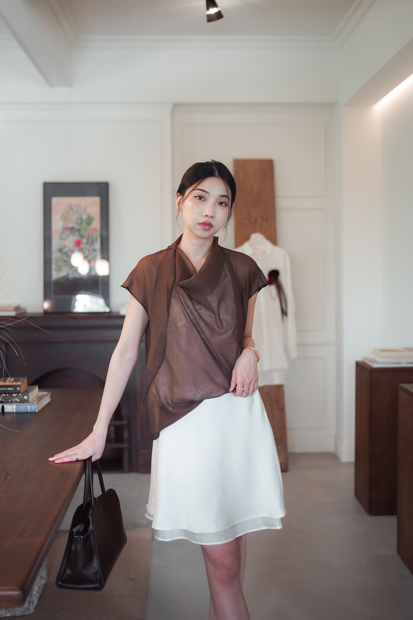 𝐉𝐮𝐧 Cowl Drape Top