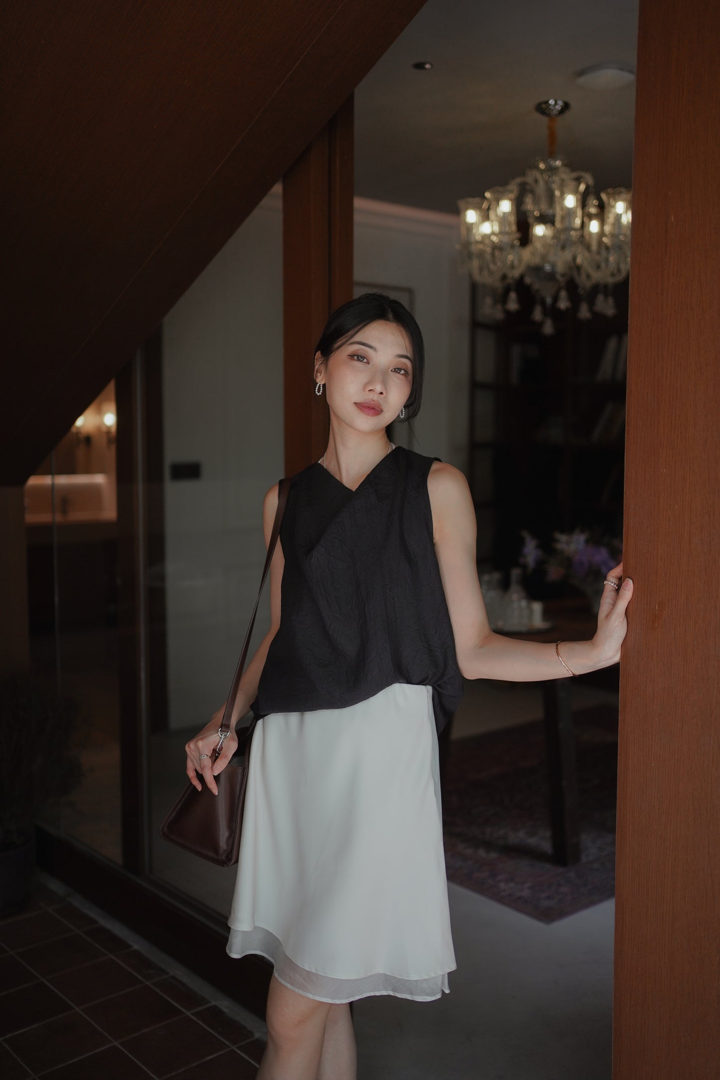 𝐉𝐮𝐧 【Office Pick | 高級垂墜感 】Ruched Drape Top