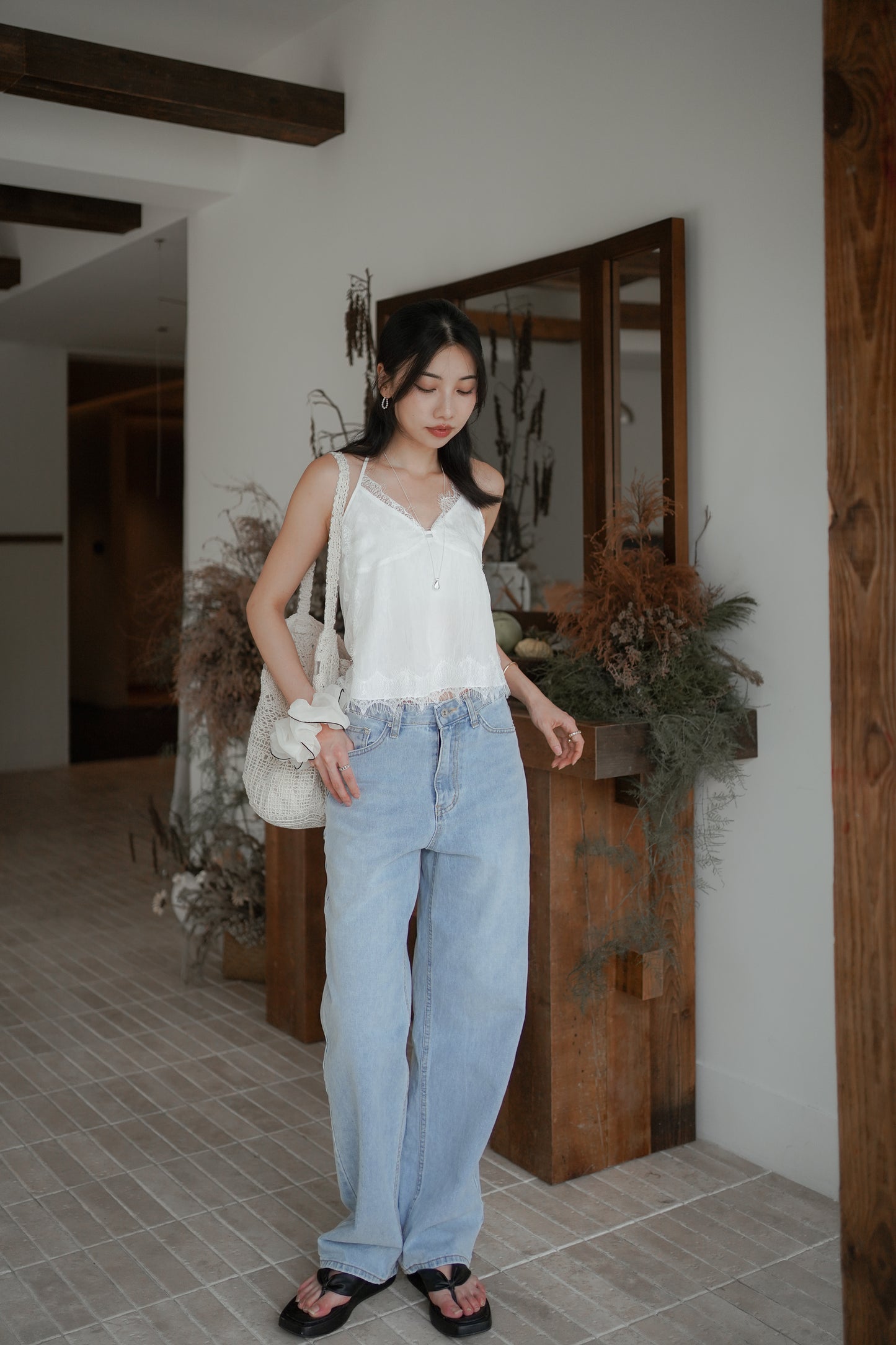 𝐉𝐮𝐧 【超氣質法式】Halter Neck Lace Cami