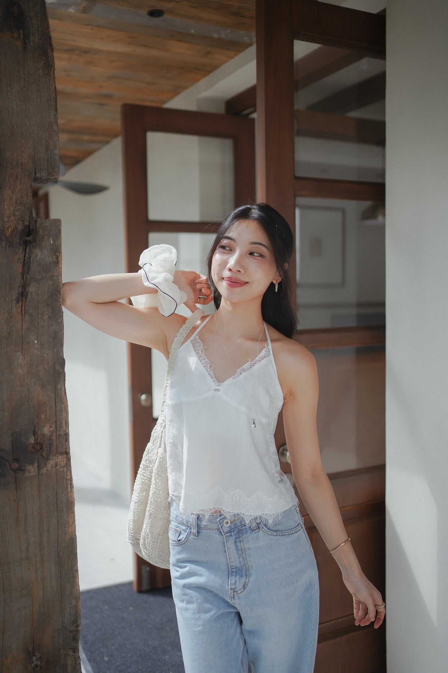 𝐉𝐮𝐧 【超氣質法式】Halter Neck Lace Cami
