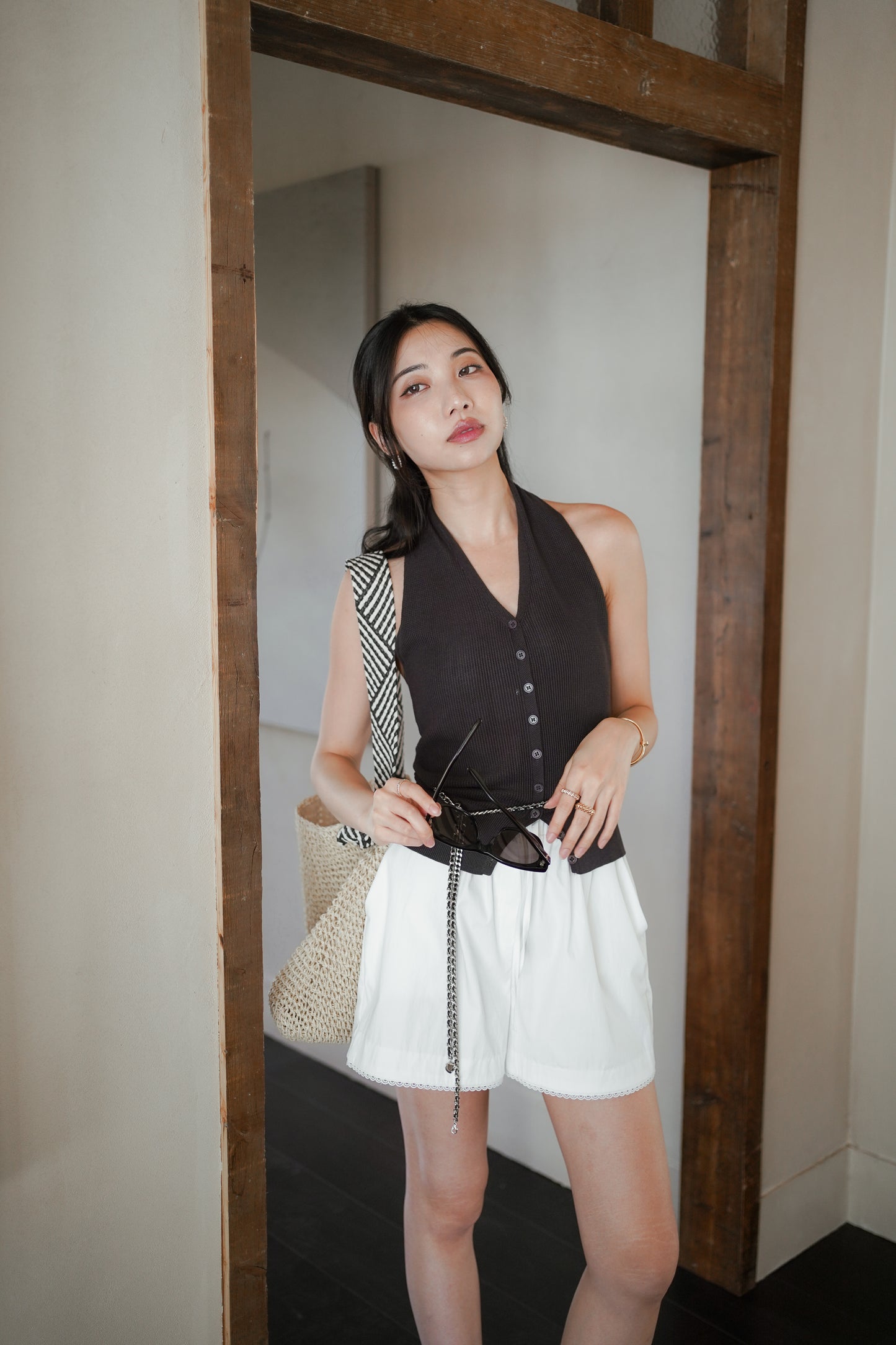 𝐉𝐮𝐧 Knitted Halter Neck