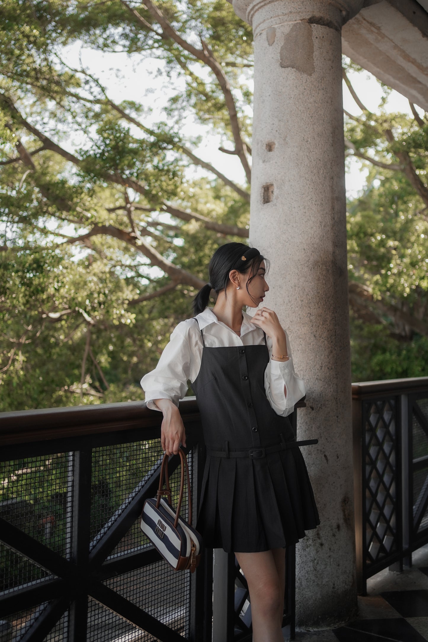 𝐀𝐮𝐭 Belted Pleats Dress