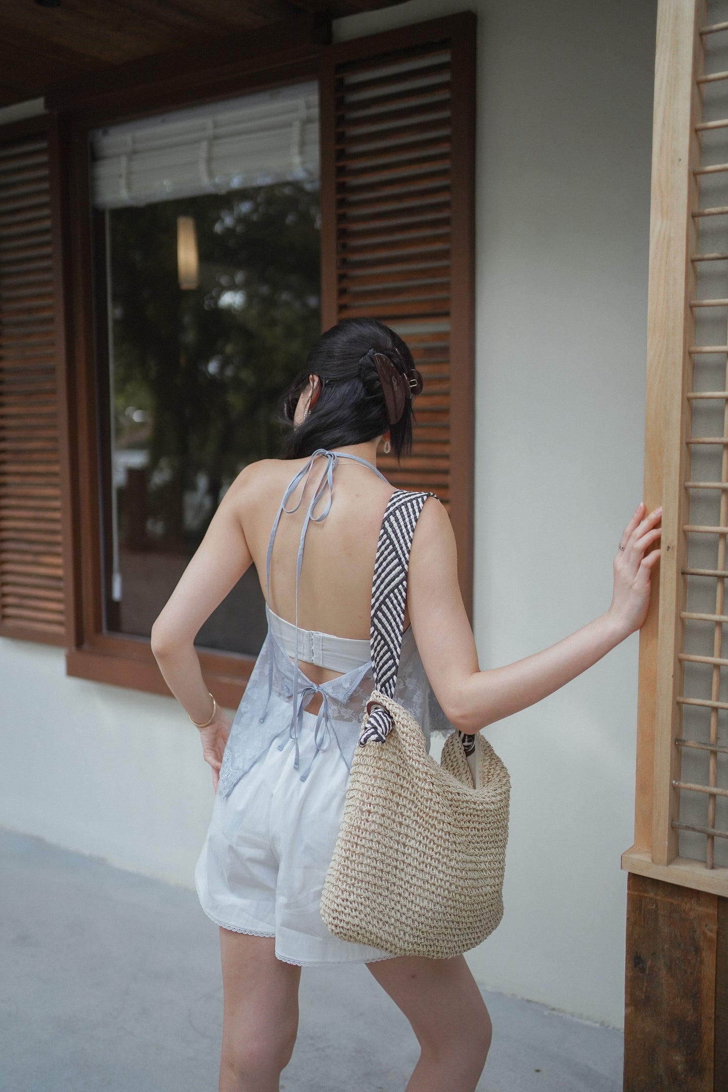 𝐉𝐮𝐧 【超氣質法式】Halter Neck Lace Cami
