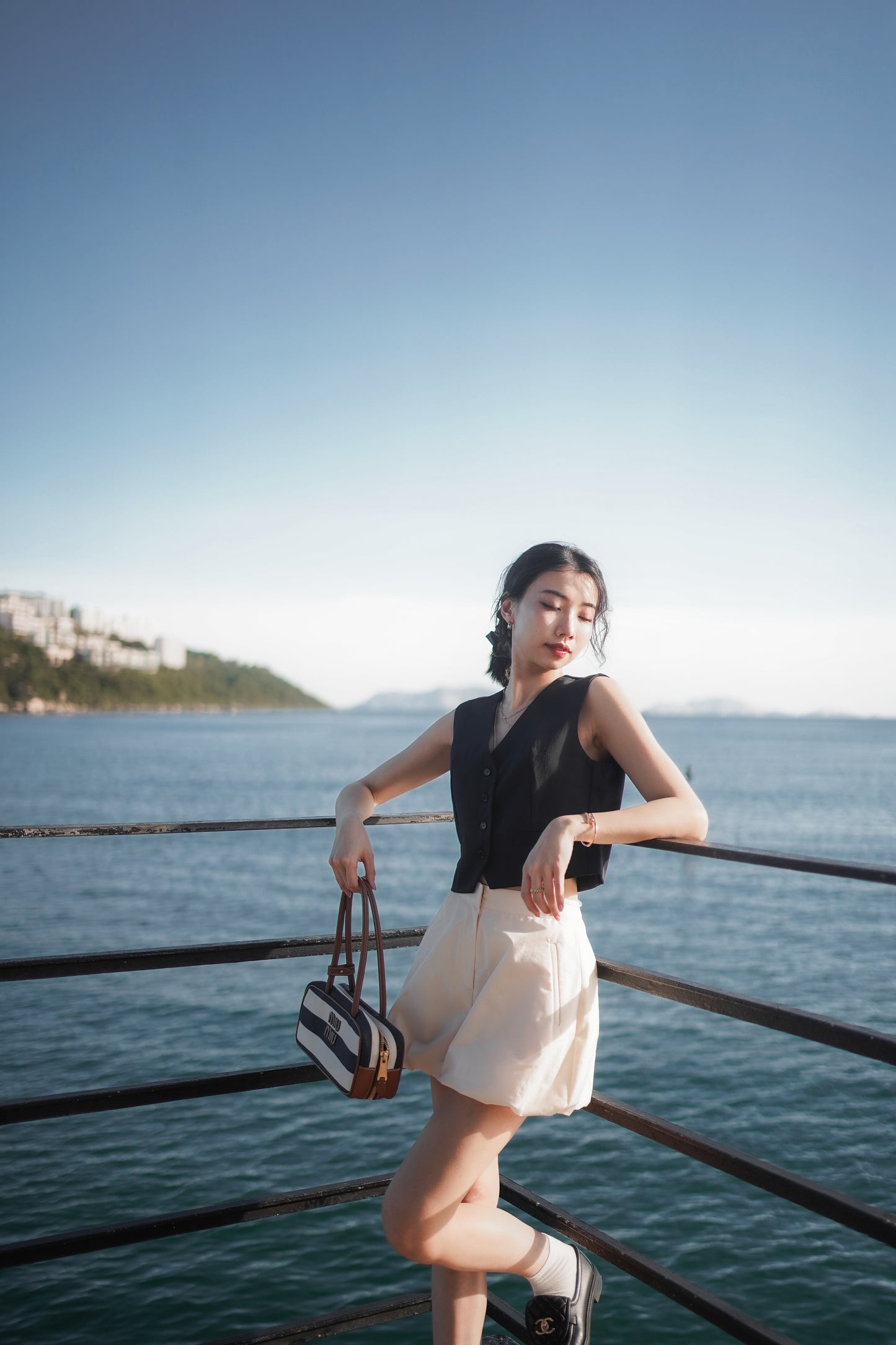𝐊𝐞𝐝𝐢 𝐒𝐒 Nylon Cropped Suit Vest 【Anti-wrinkle fabric】ᵇᵉˢᵗ ⁱᵗᵉᵐ