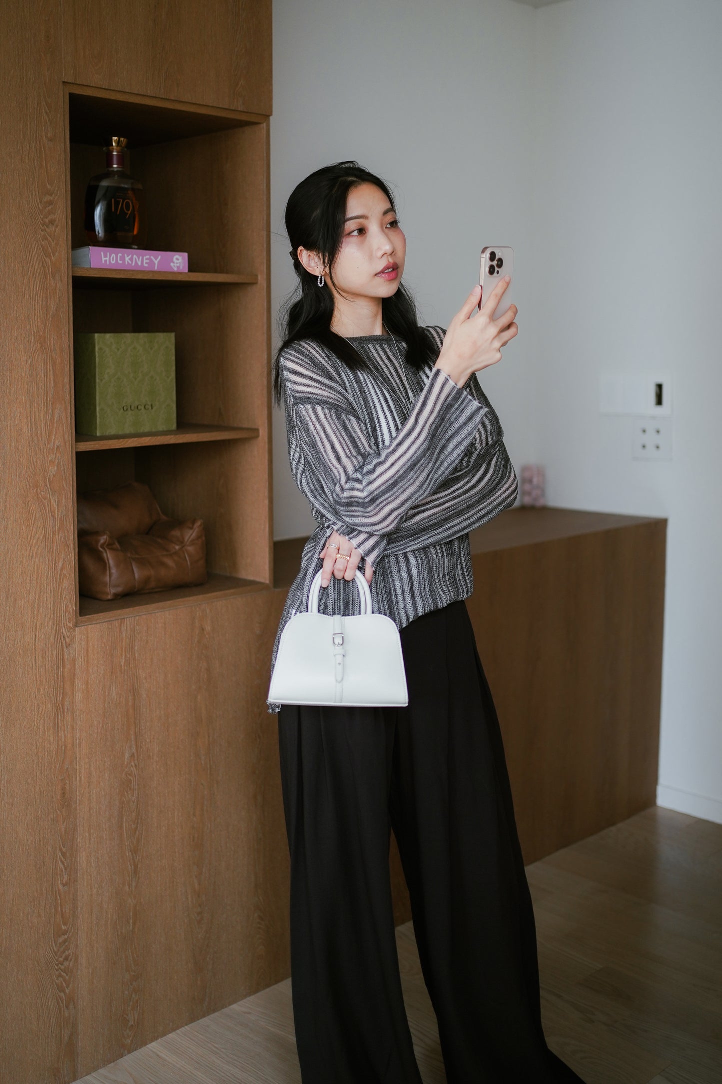 ᴊᴜʟ ꜱᴀʟᴇ ✨  【連內搭背心】Sheer Striped Knit