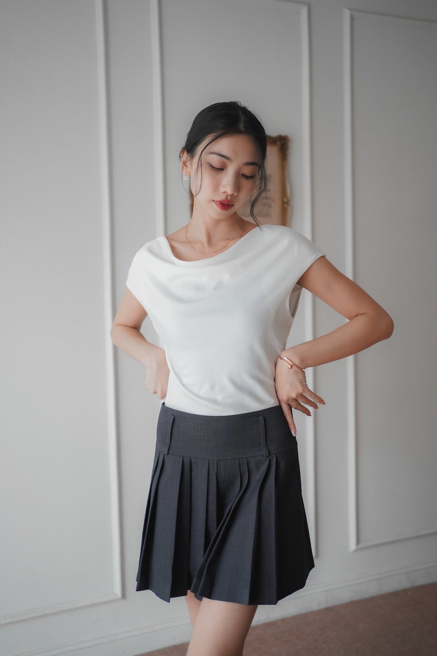 𝐌𝐚𝐫 Low-rise Mini Pleated Skort