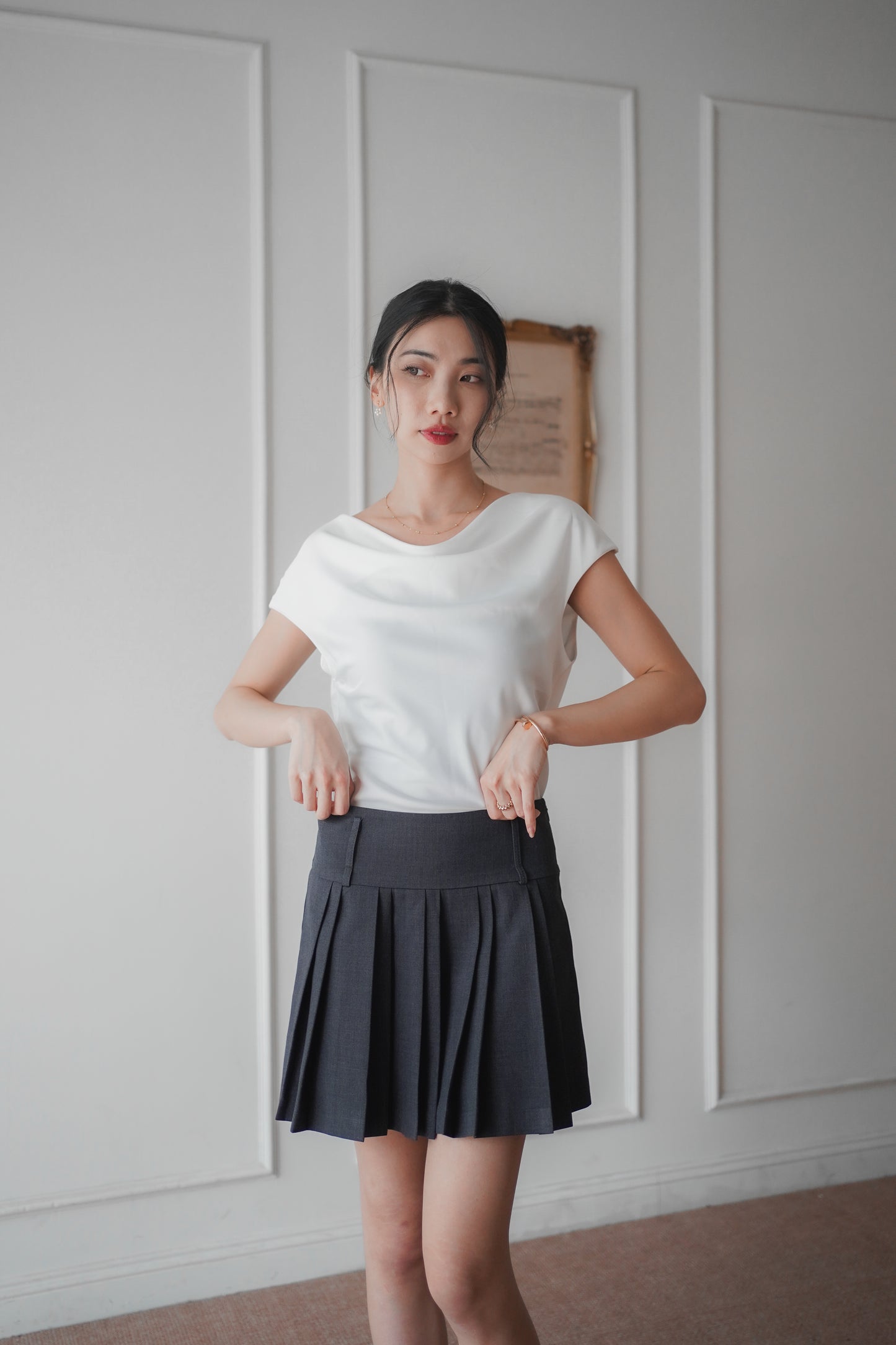 𝐌𝐚𝐫 Low-rise Mini Pleated Skort