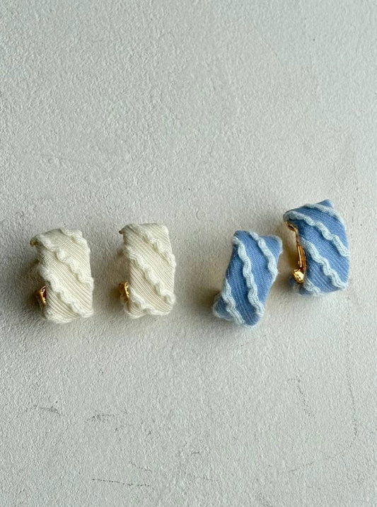 Fabric Ring Earrings