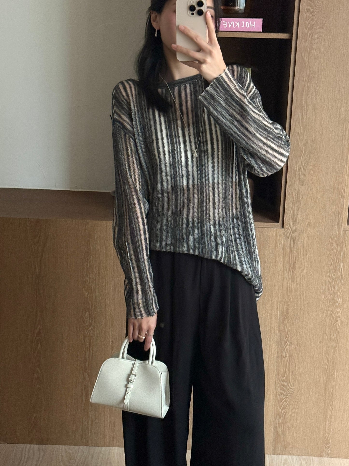 ᴊᴜʟ ꜱᴀʟᴇ ✨  Sheer Striped Knit