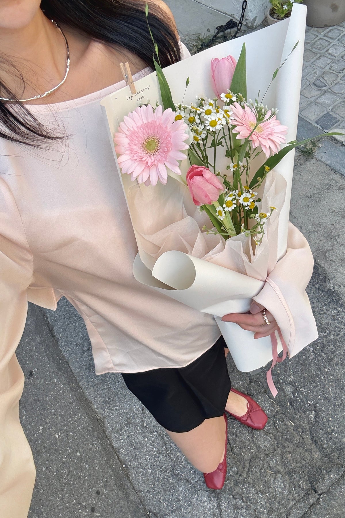 KR 𝐒𝐞𝐩【Office Basics】Satin Boatneck Top