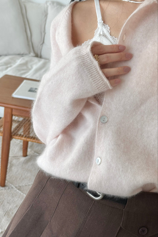 KR 𝐒𝐞𝐩【Season's Premium Pick】Soft Halo Cashmere Cardigan