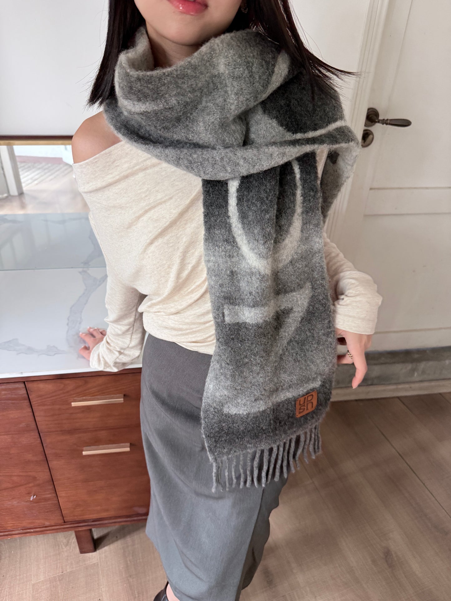 𝐃𝐞𝐜 Gradient Duo Wool Muffler ᵇᵉˢᵗ ⁱᵗᵉᵐ