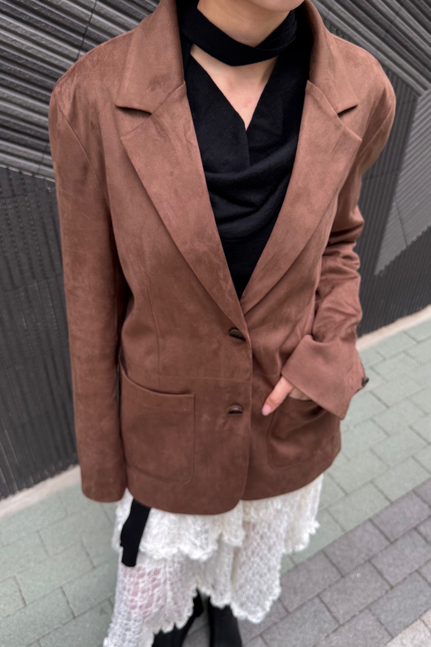 𝙎𝙖𝙡𝙚❣️【Kedi Made】 Suede Blazer ᵇᵉˢᵗ ⁱᵗᵉᵐ