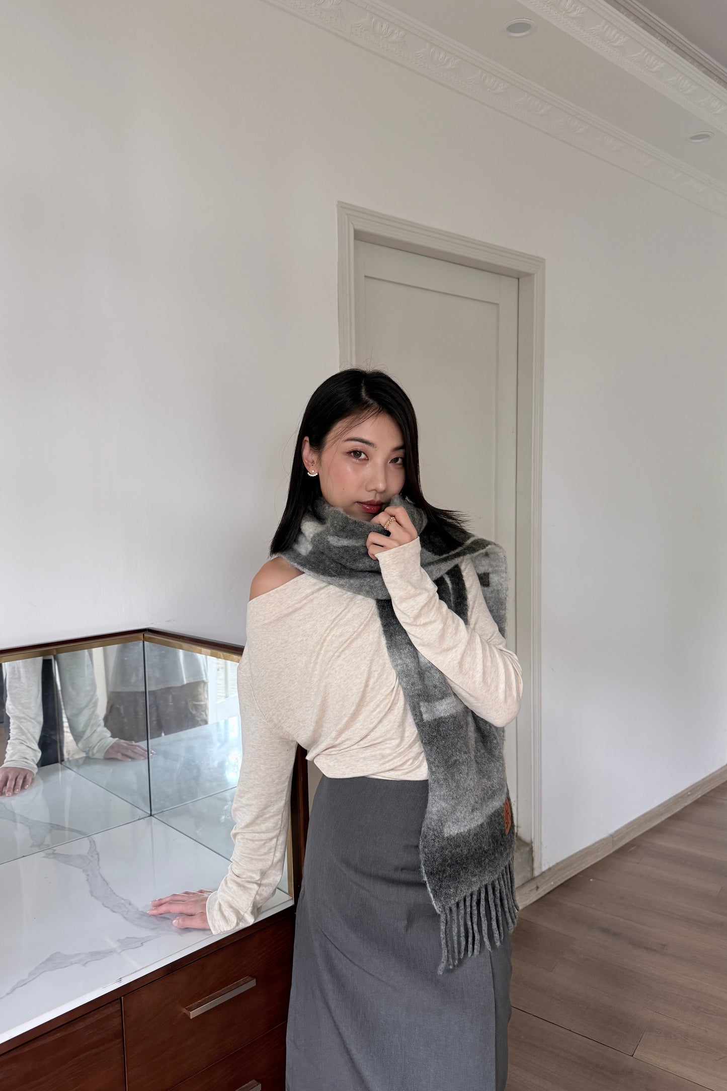 𝐃𝐞𝐜 【Kedi Made】  Lunare Drape Top Long Sleeves 〖升級材質〗