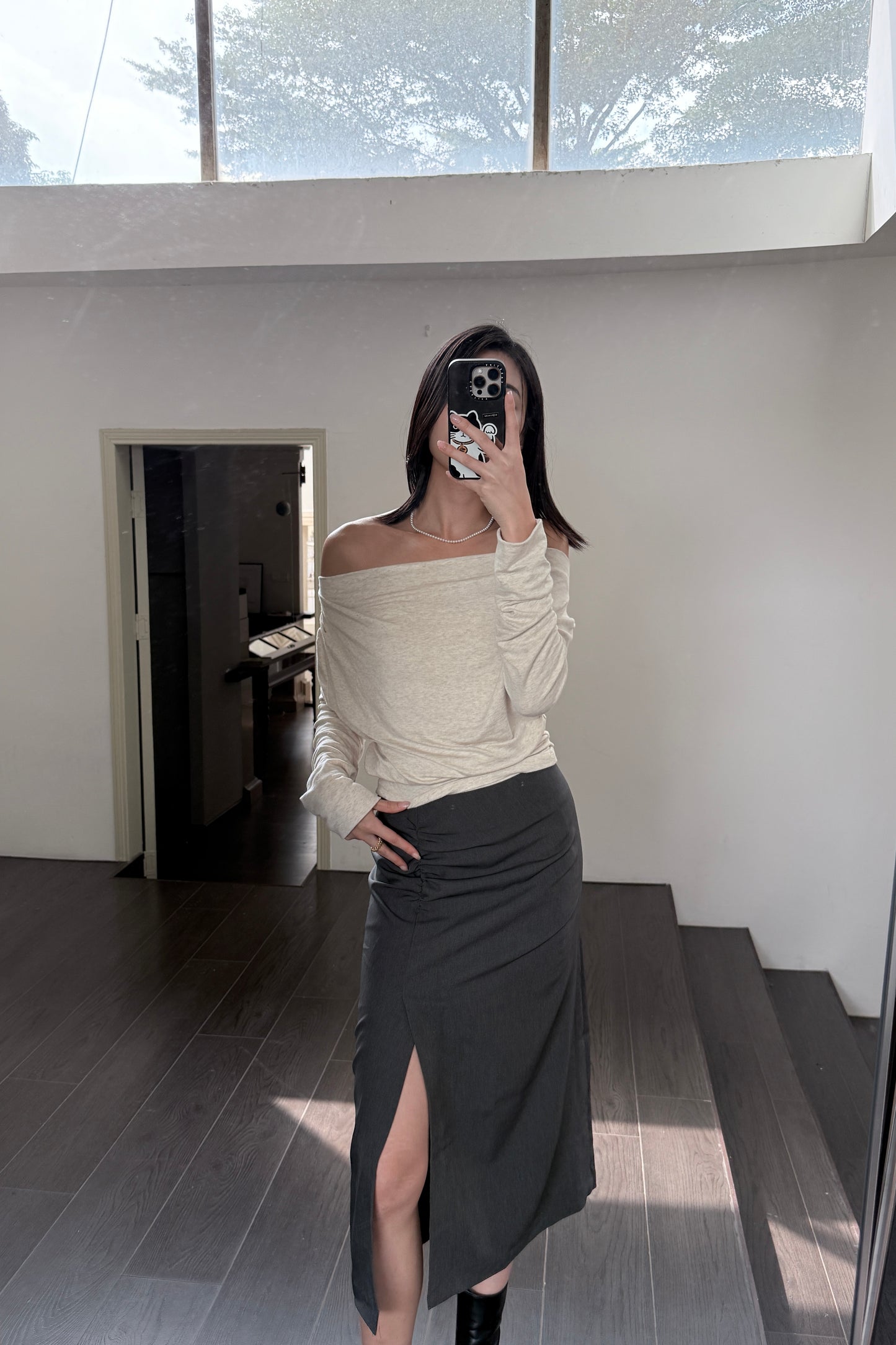 𝐃𝐞𝐜 【Kedi Made】  Lunare Drape Top Long Sleeves 〖升級材質〗