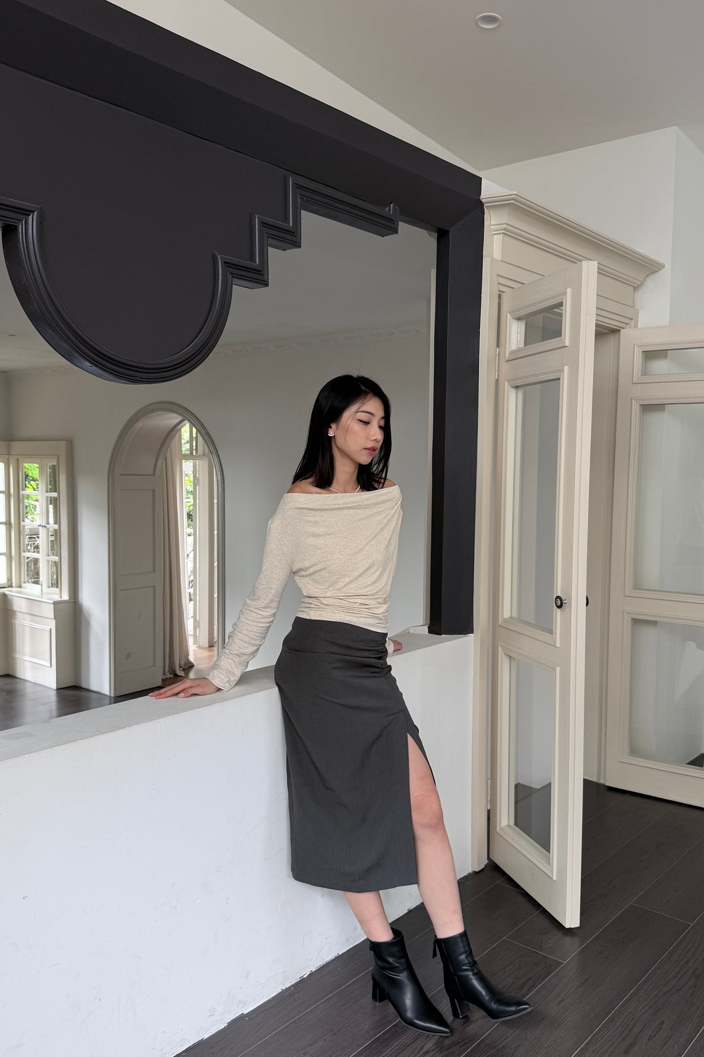 𝐃𝐞𝐜 【Kedi Made】  Lunare Drape Top Long Sleeves 〖升級材質〗