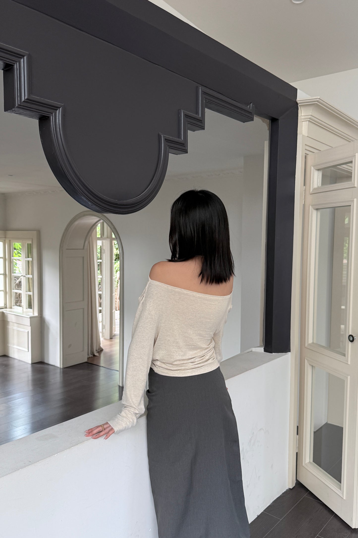 𝐃𝐞𝐜 【Kedi Made】  Lunare Drape Top Long Sleeves 〖升級材質〗