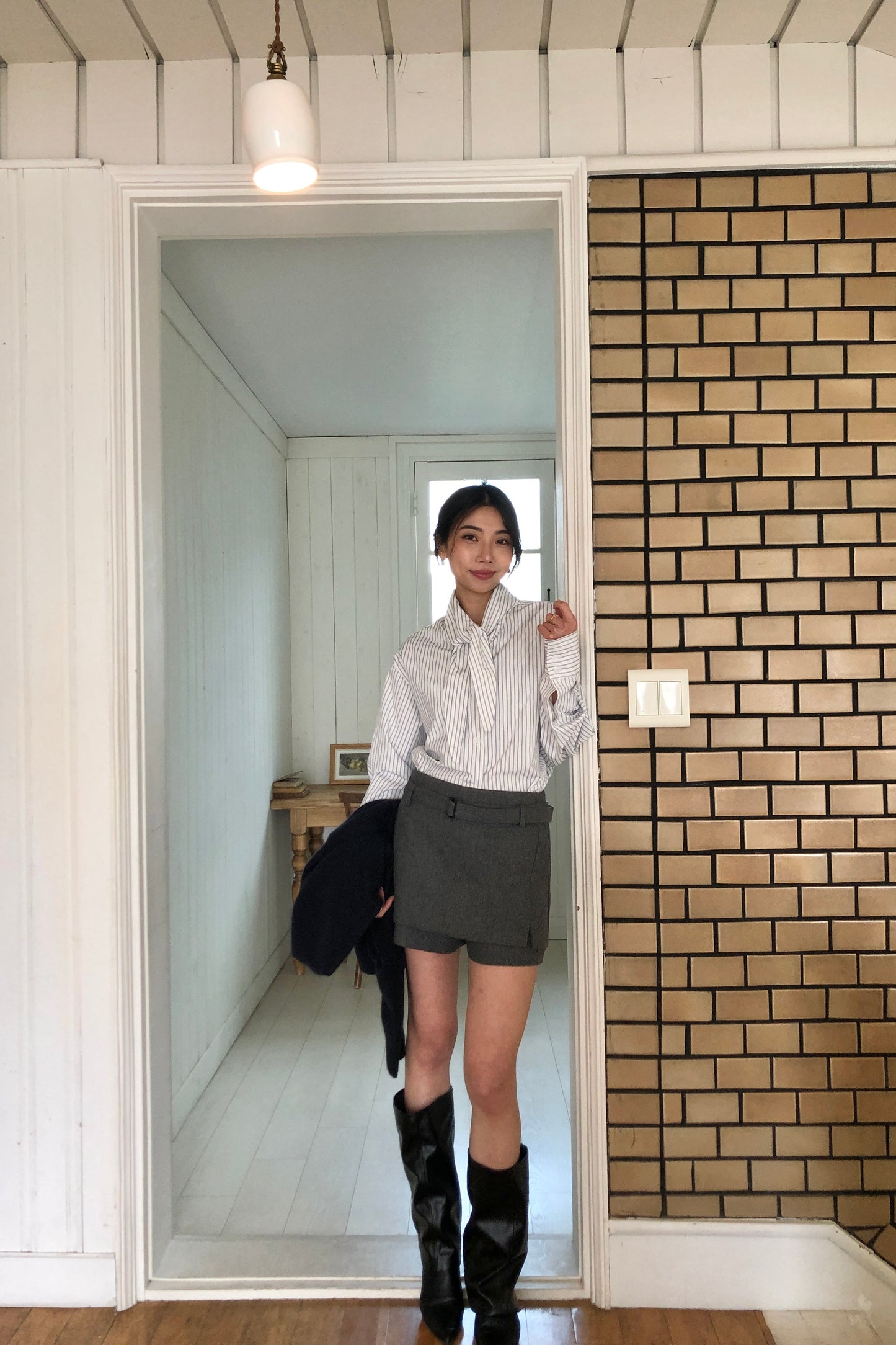 𝐍𝐨𝐯🇰🇷 Belted Layer Wool100 Shorts