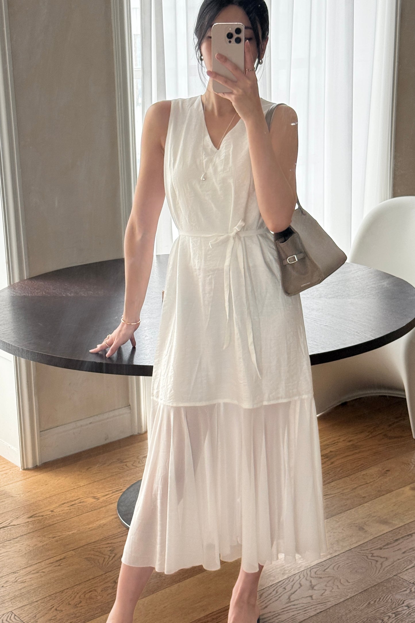𝐌𝐚𝐲 〖夏日透明感〗 Sheer Flare Panel Dress